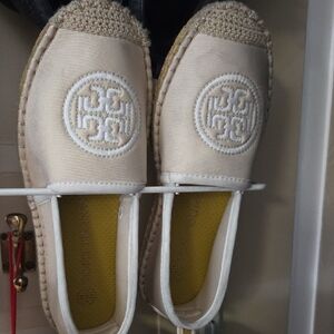 Tory Burch Cream Espadrilles